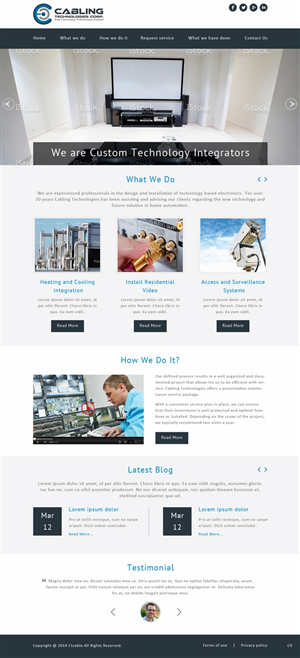 Wordpress Design by pb for Cabling Technologies | Design: #4663107