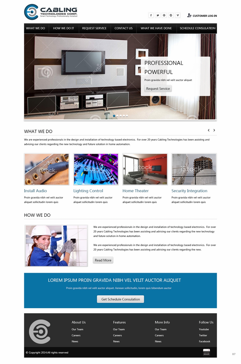 Wordpress Design by pb for Cabling Technologies | Design #4663116