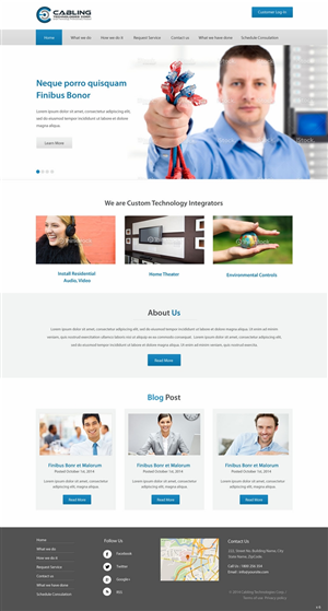 Wordpress Design by pb for Cabling Technologies | Design: #4663119