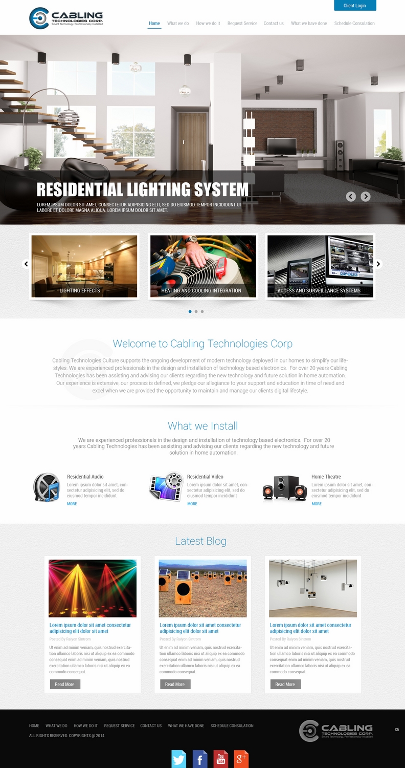 Wordpress Design by pb for Cabling Technologies | Design #4663126