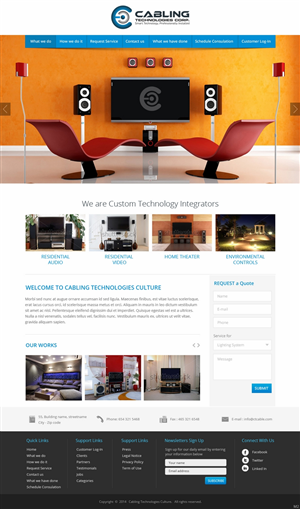 Wordpress Design by pb for Cabling Technologies | Design: #4663130