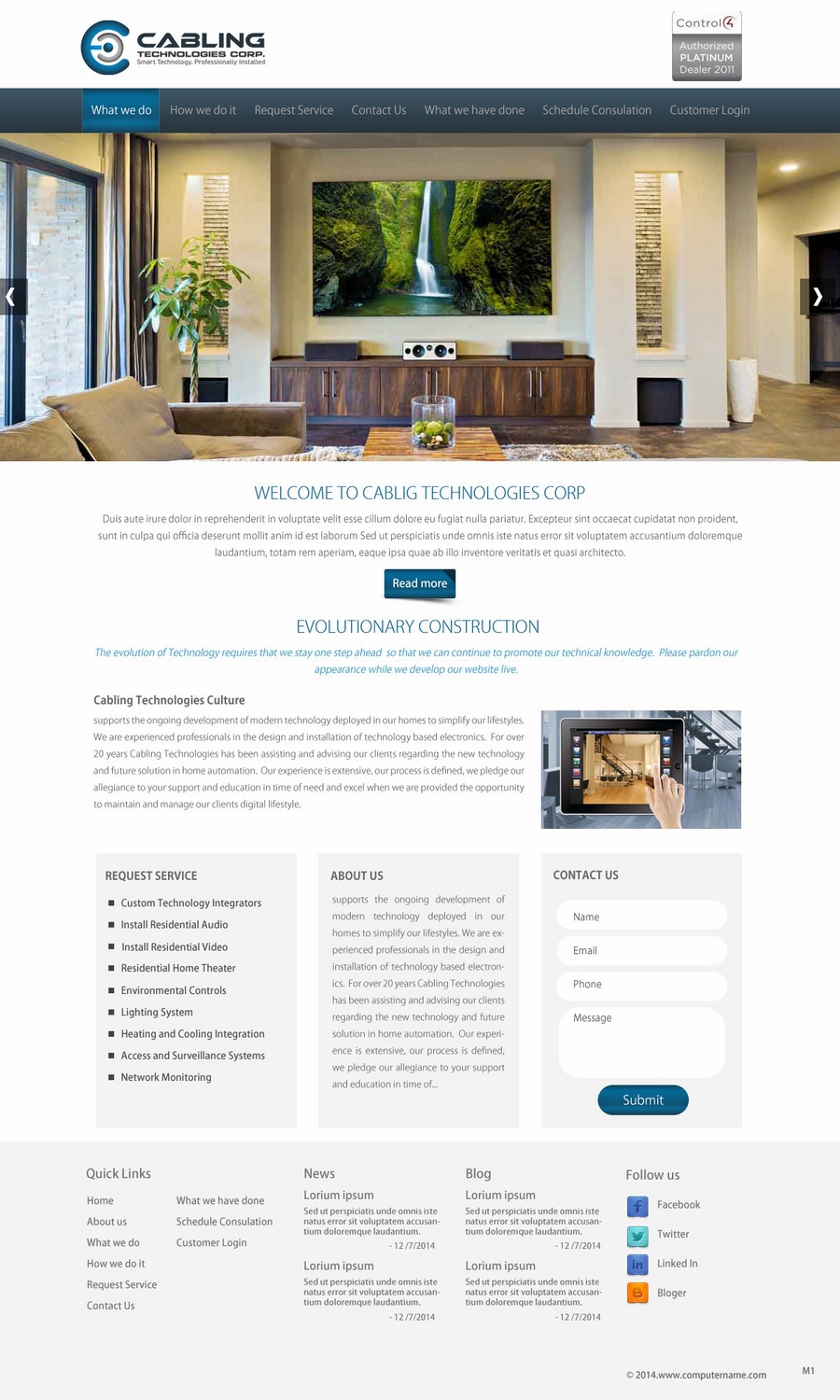 Wordpress Design by pb for Cabling Technologies | Design #4670144