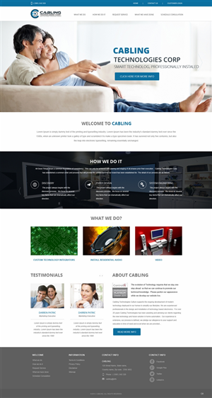 Wordpress Design by pb for Cabling Technologies | Design: #4670147