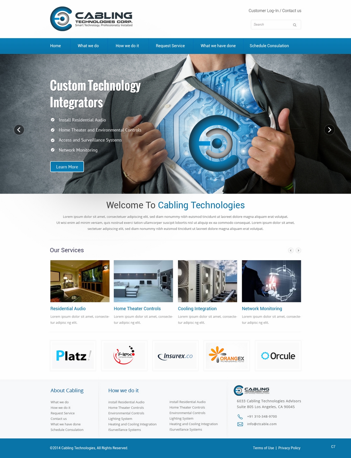 Wordpress Design by pb for Cabling Technologies | Design #4670152