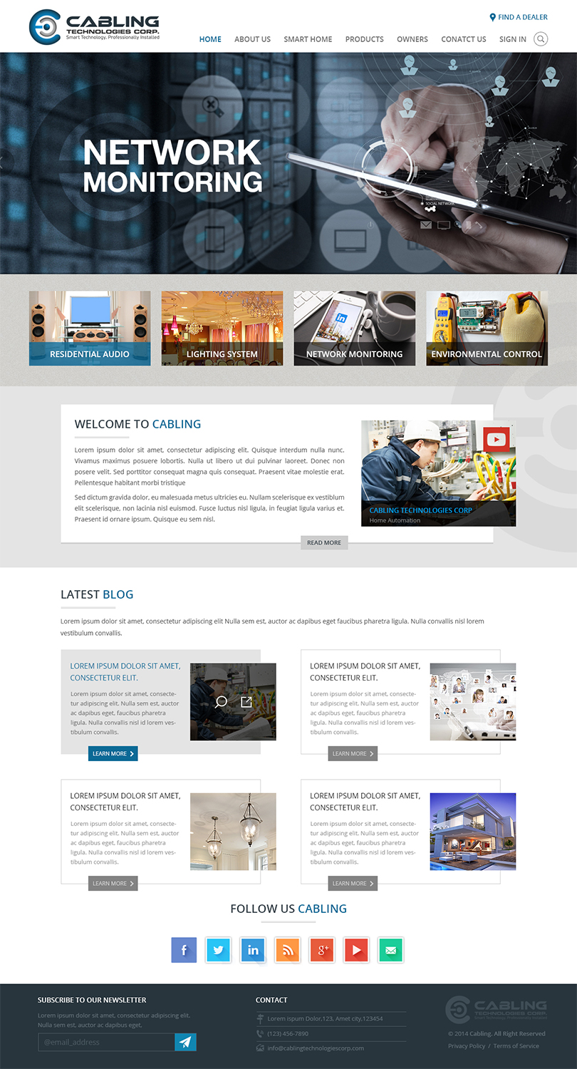 Wordpress Design by Creative Usha for Cabling Technologies | Design #4651423