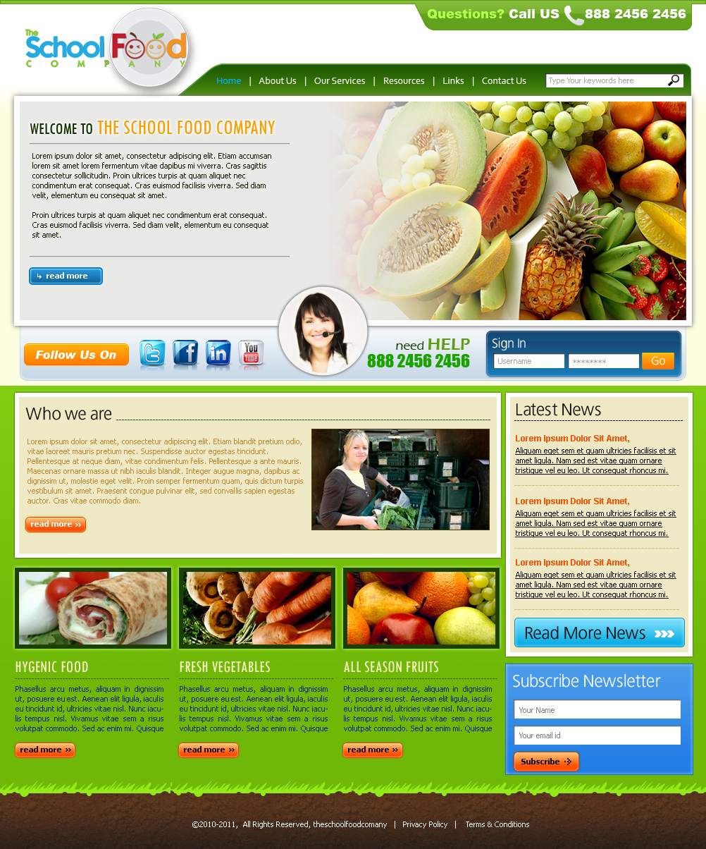 Wordpress Design by Expert Designer for The School Food Company | Design #218587