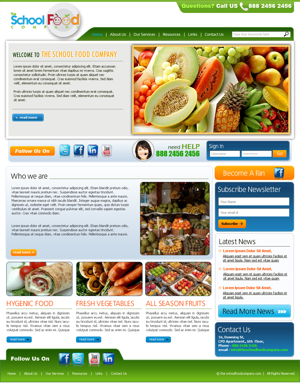Wordpress Design by Expert Designer for The School Food Company | Design #223643