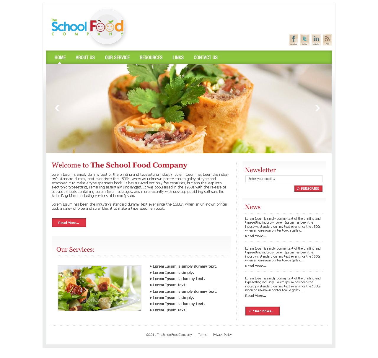 Design Wordpress par DESIGNERS.dairy pour The School Food Company | Design #217950