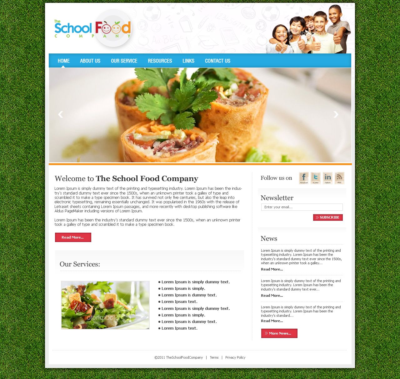 Wordpress Design by DESIGNERS.dairy for The School Food Company | Design #218332