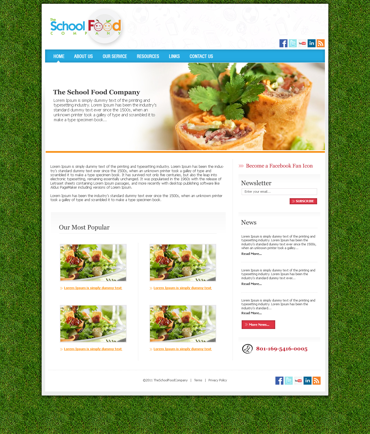 Wordpress Design by DESIGNERS.dairy for The School Food Company | Design #219050