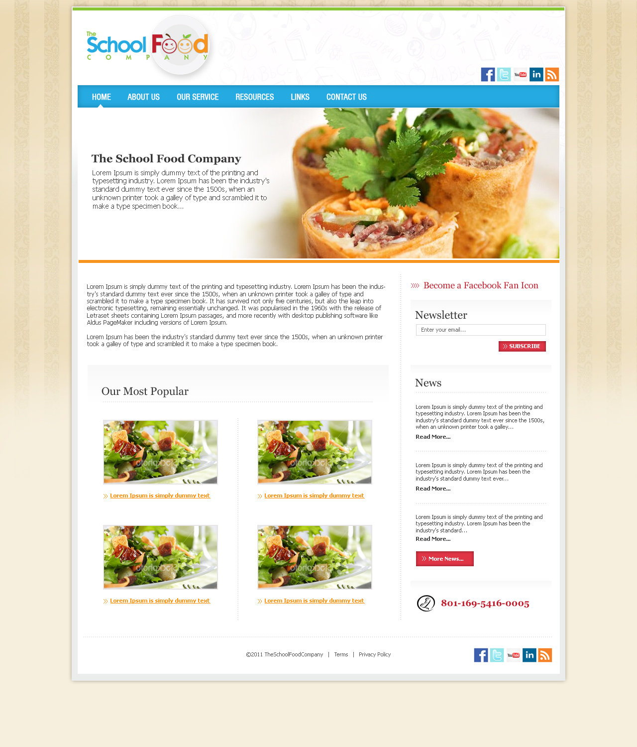 WordPress-Design von DESIGNERS.dairy für The School Food Company | Design #219054