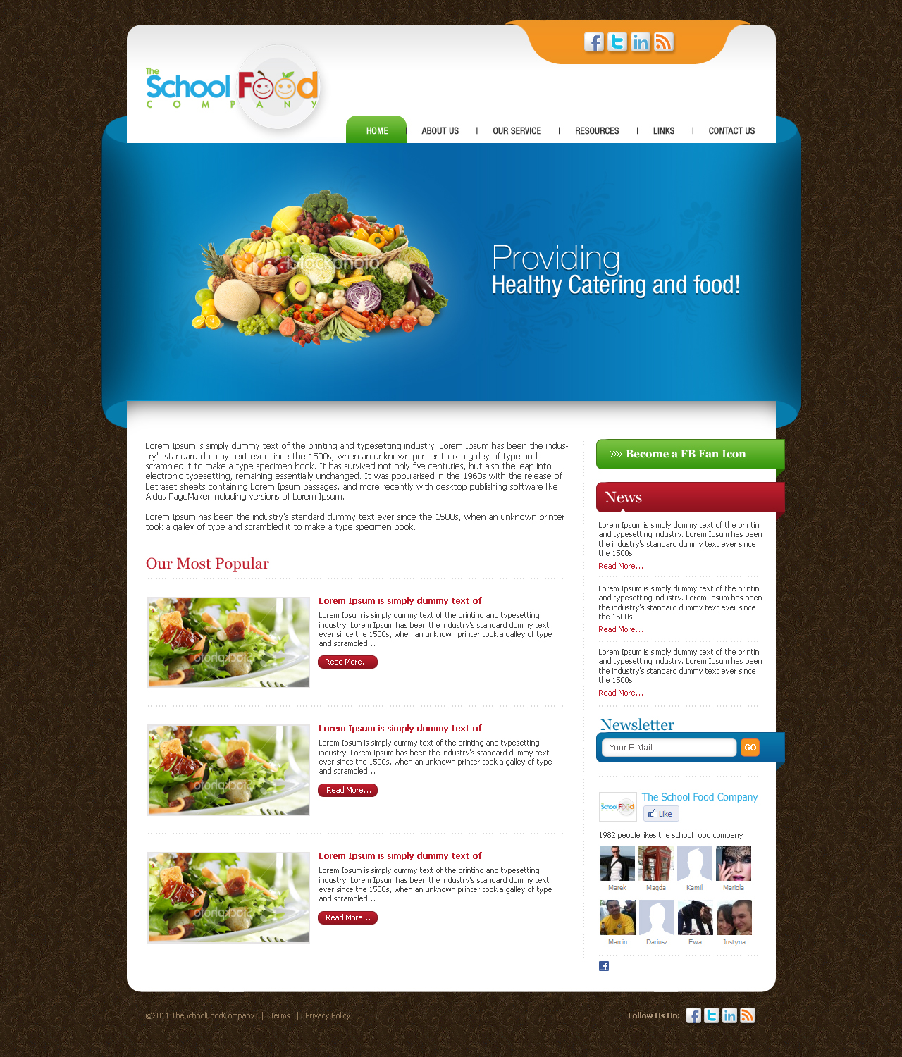 Wordpress Design by DESIGNERS.dairy for The School Food Company | Design #224224