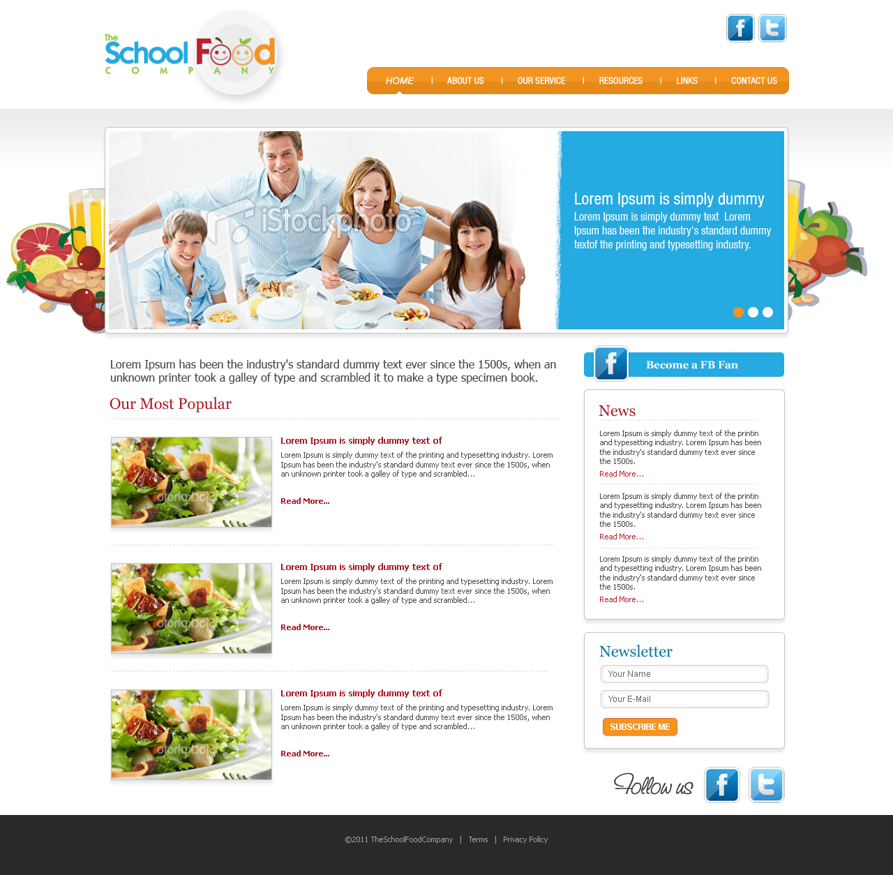 Wordpress Design by DESIGNERS.dairy for The School Food Company | Design #236837