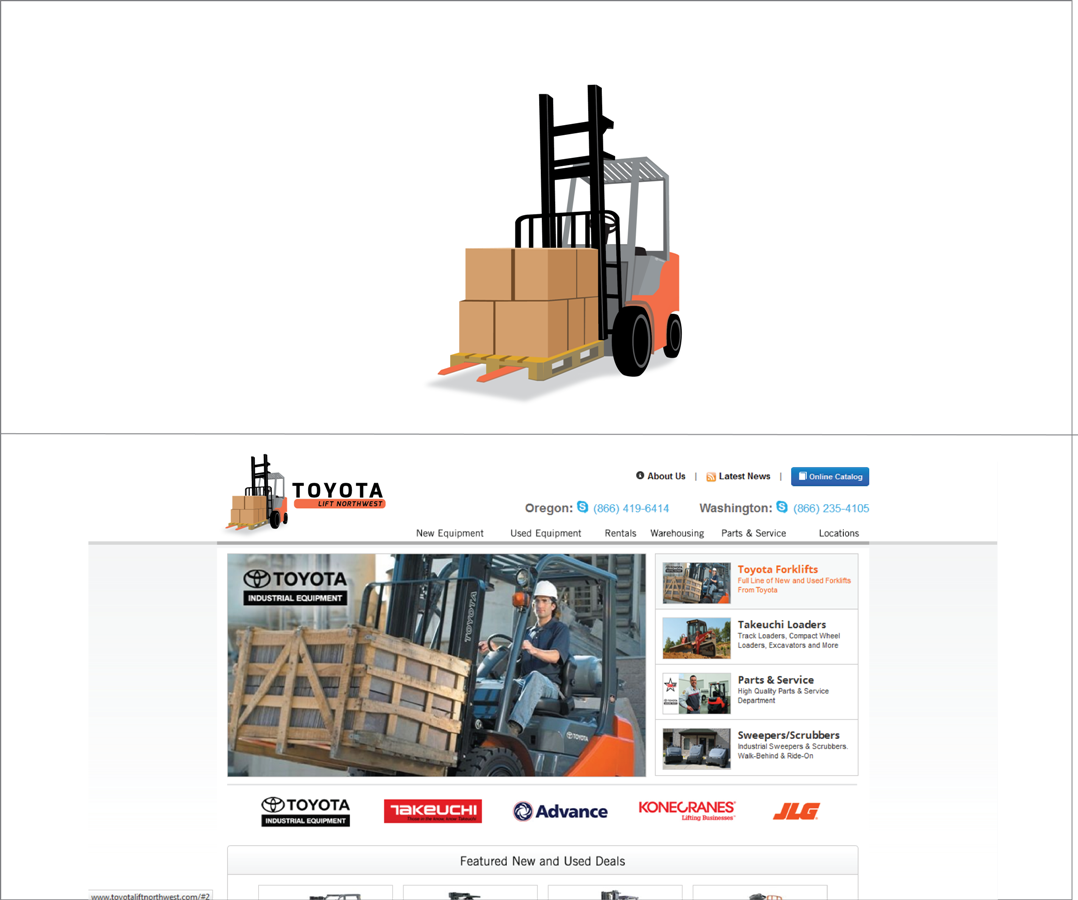 Logo Design by Knockout for Toyota Lift Northwest | Design #4677710