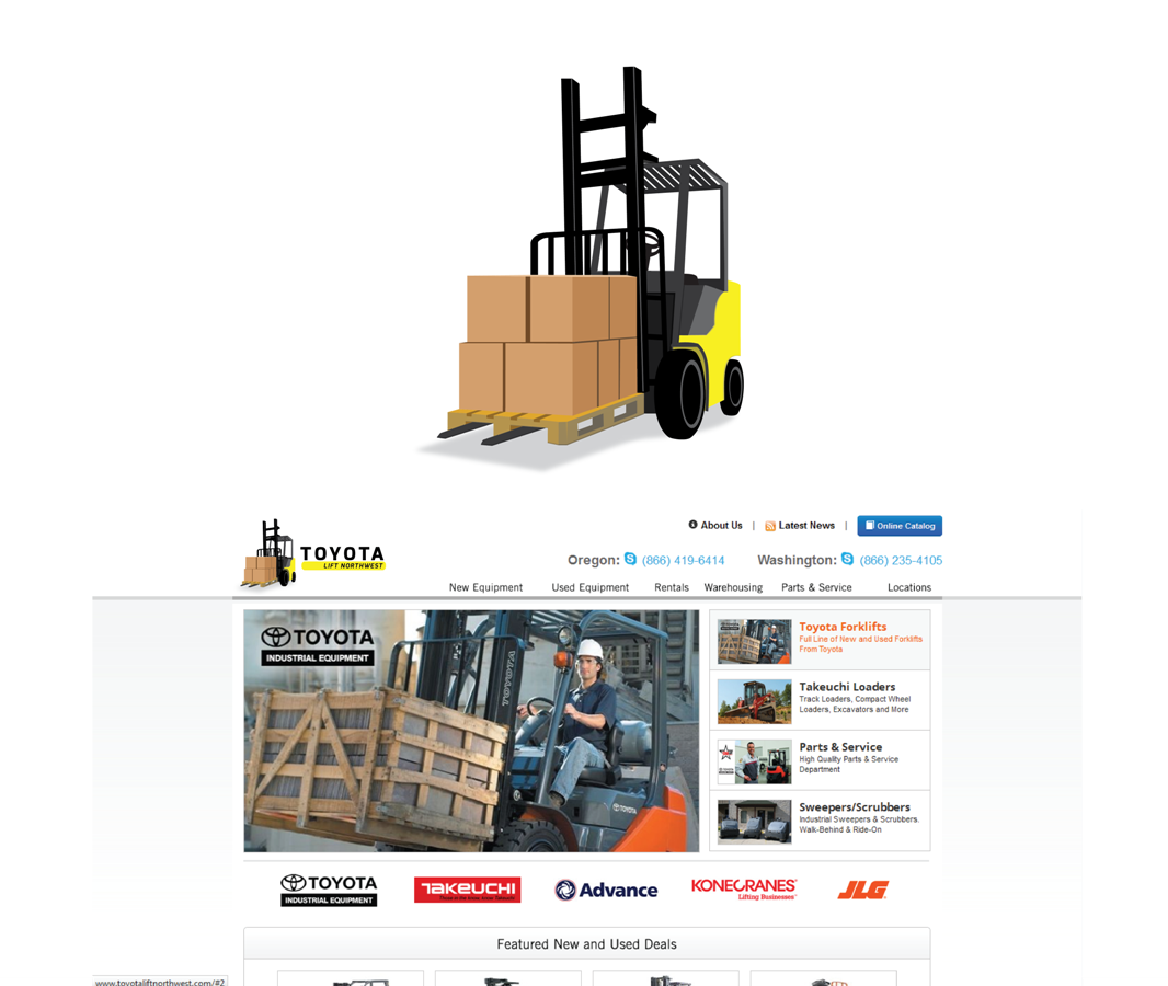 Logo Design by Knockout for Toyota Lift Northwest | Design #4678636
