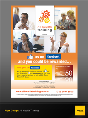 A4 Flyer for All Health Training Facebook pages | Diseño de Flyer por Syahrol