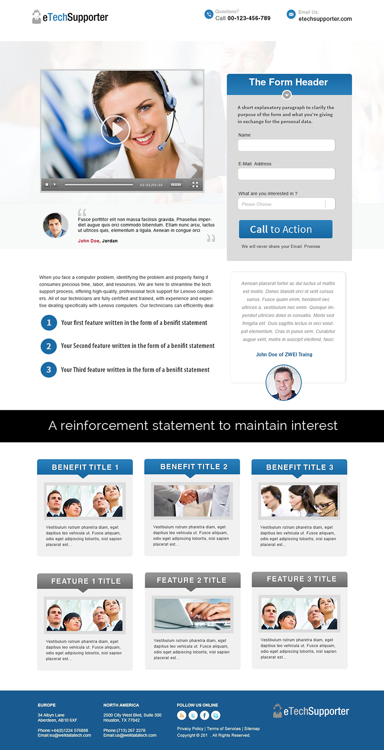 Diseño de Página de Aterrizaje por webxvision para Atom Software Inc | Diseño #4652493