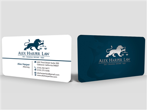 Business Card Design by Hardcore Design for Law Office of Alexander F. Harper | Design: #4892268