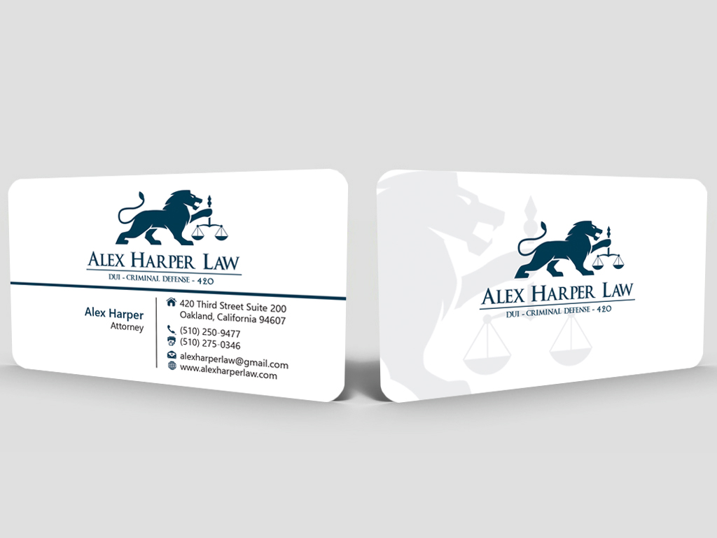 Business Card Design by Hardcore Design for Law Office of Alexander F. Harper | Design #4892272