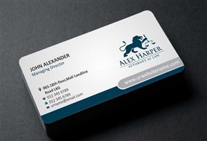 Business Card Design by AwsomeD for Law Office of Alexander F. Harper | Design: #5843362