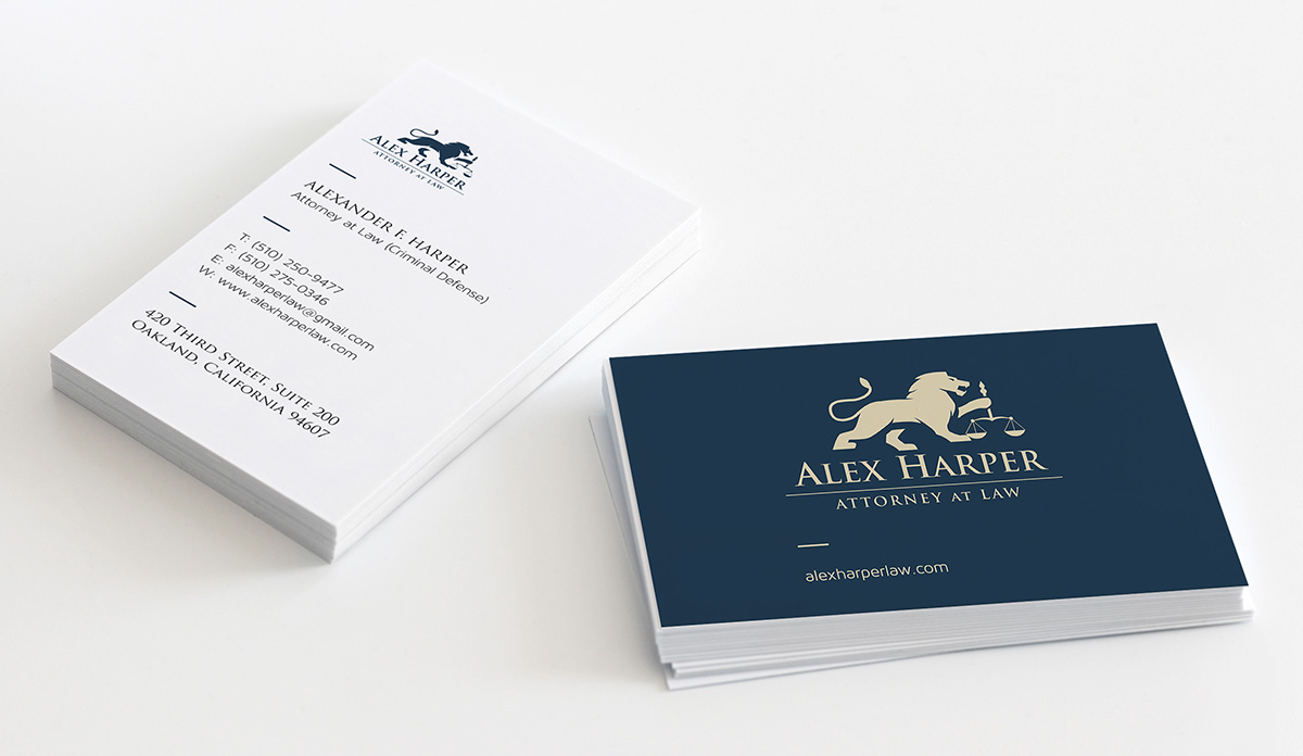 Business Card Design by mint for Law Office of Alexander F. Harper | Design #5843346