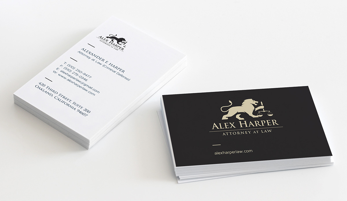 Business Card Design by mint for Law Office of Alexander F. Harper | Design #5843350