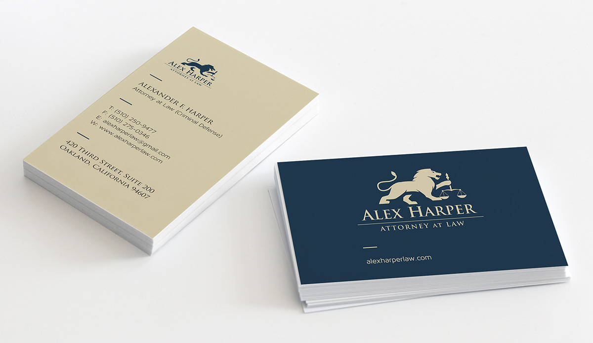 Design de Carte de Visite par mint pour Law Office of Alexander F. Harper | Design #5843358