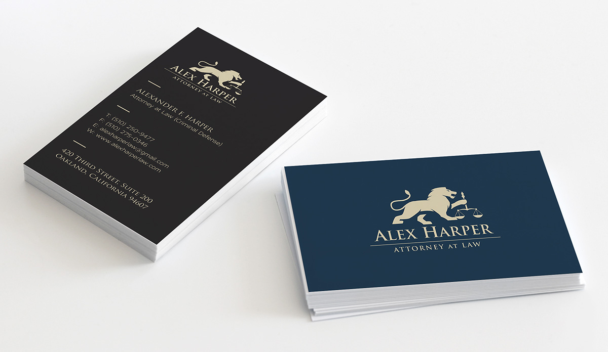 Visitenkarten-Design von mint für Law Office of Alexander F. Harper | Design #5979051