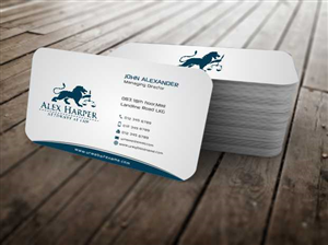 Business Card Design by szabist for Law Office of Alexander F. Harper | Design: #5843158