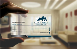 Business Card Design by szabist for Law Office of Alexander F. Harper | Design: #5843162