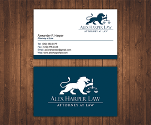 Business Card Design by Stylez Designz for Law Office of Alexander F. Harper | Design: #5832885