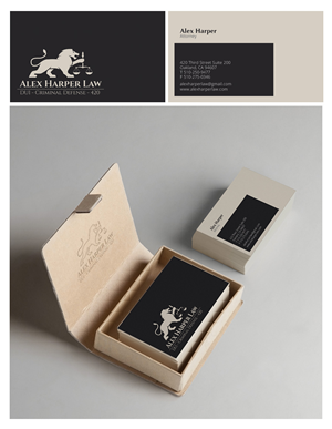 Business Card Design by EDEN B. DESIGN for Law Office of Alexander F. Harper | Design: #4913898
