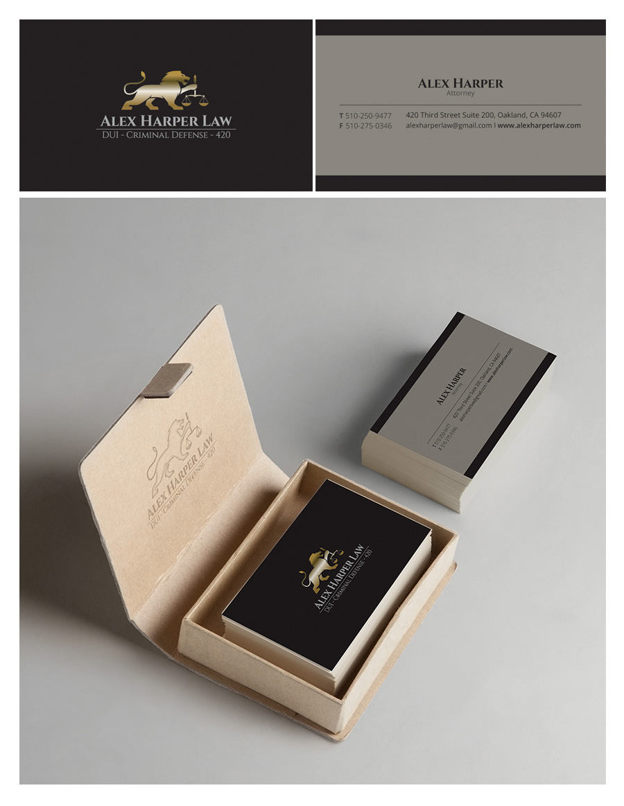 Visitenkarten-Design von EDEN B. DESIGN für Law Office of Alexander F. Harper | Design #4913975
