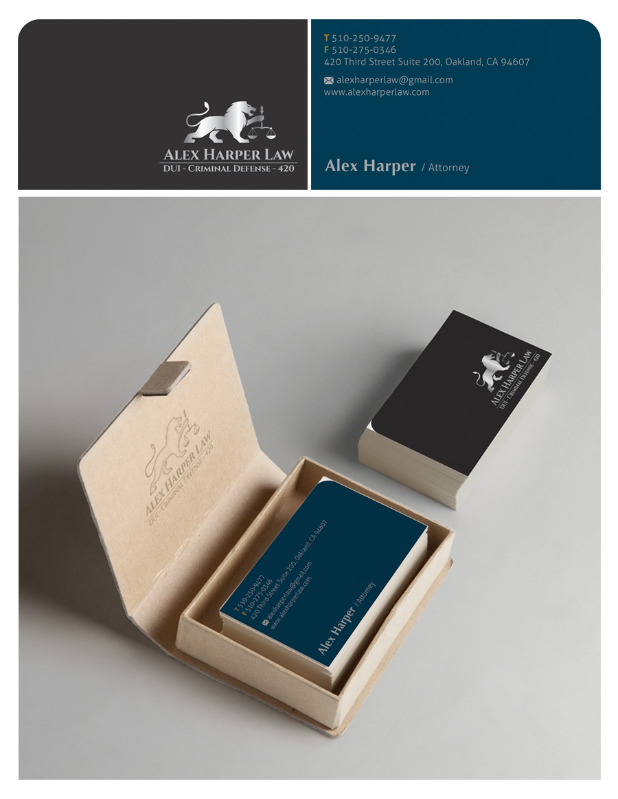 Visitenkarten-Design von EDEN B. DESIGN für Law Office of Alexander F. Harper | Design #4914051