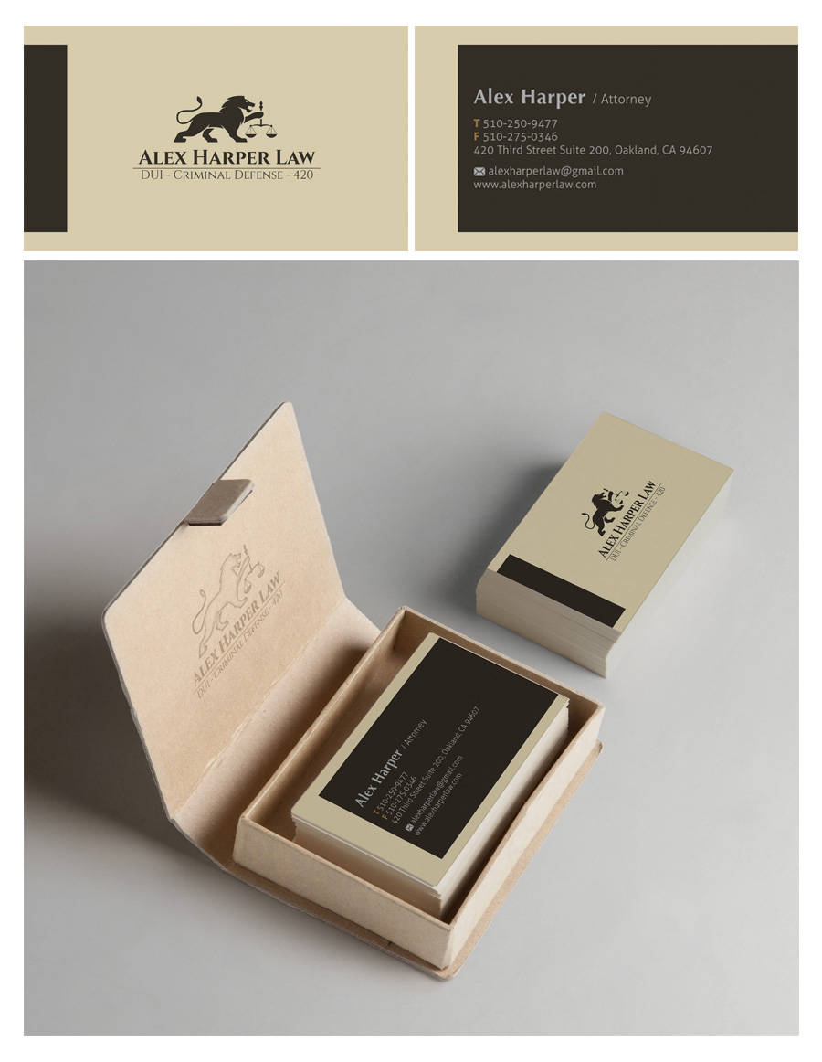 Design de Carte de Visite par EDEN B. DESIGN pour Law Office of Alexander F. Harper | Design #4914480