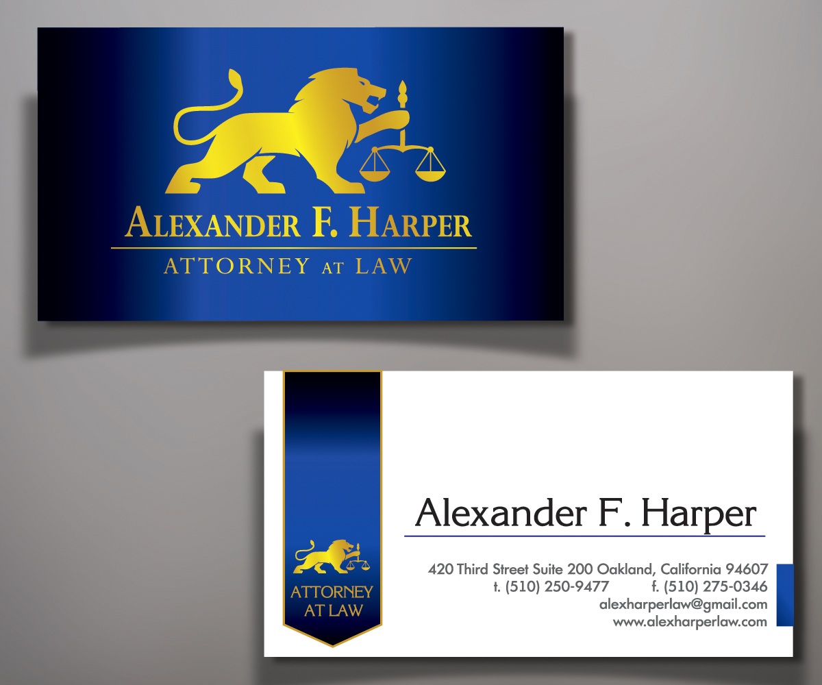 Visitenkarten-Design von Elen_ka für Law Office of Alexander F. Harper | Design #5852889