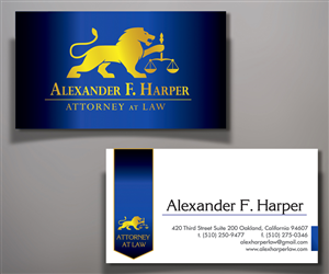 Business Card Design by Elen_ka for Law Office of Alexander F. Harper | Design: #5852889