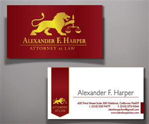 Business Card Design by Elen_ka for Law Office of Alexander F. Harper | Design: #5852890