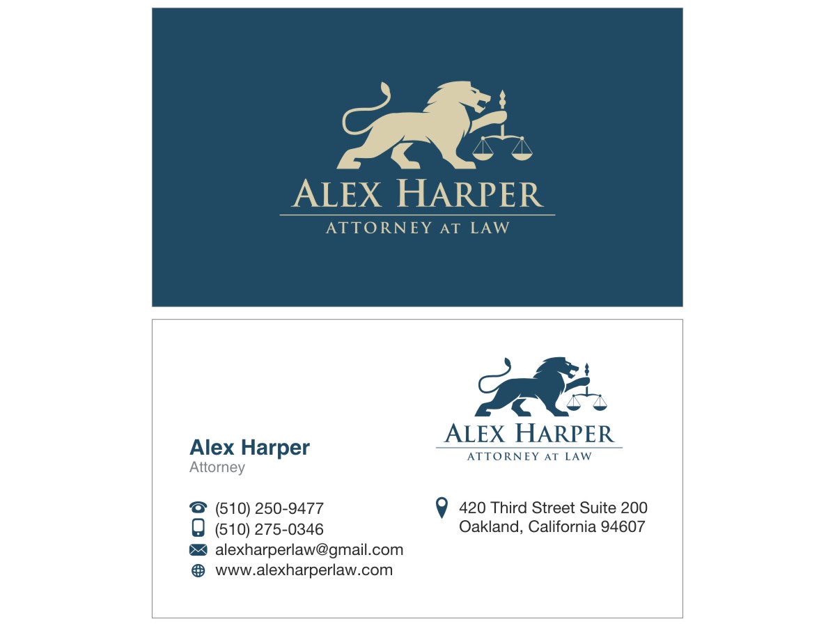 Business Card Design by Sushma for Law Office of Alexander F. Harper | Design #4890840