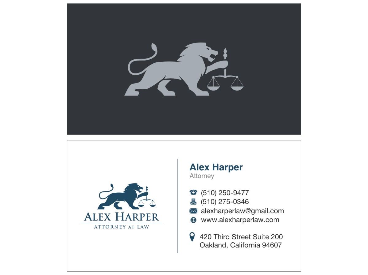 Business Card Design by Sushma for Law Office of Alexander F. Harper | Design #4890908