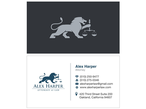 Business Card Design by Sushma for Law Office of Alexander F. Harper | Design: #4890908