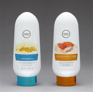 Perfect Clear - 5 different skin care lotion bottles label designs | Etikett-Design von Soluciones Creativas