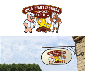 Milla' Dean's Southern Smoke Bar-B-Q | Logo Design by Intro Base