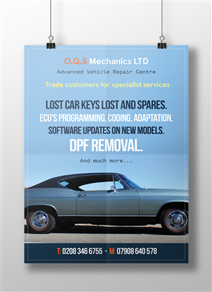 Flyer-Design von FreshCreations für ogs mechanics ltd | Design #4654860