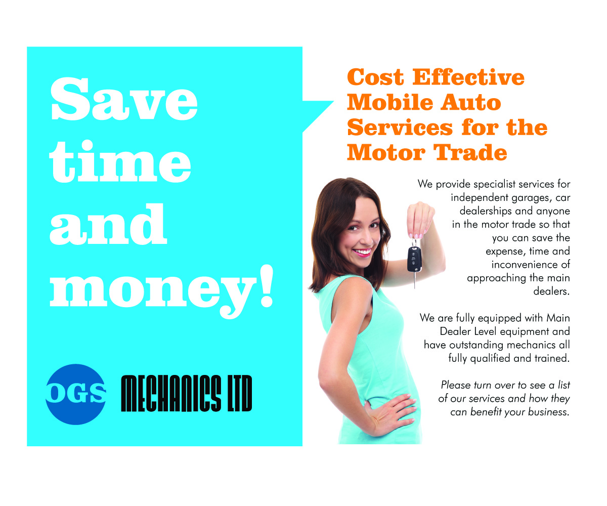 Diseño de Flyer por Purple plasma para ogs mechanics ltd | Diseño #4716374