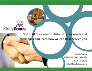 Diseño de Postal por zoe.hodgson para Kiddy Zones | Diseño: #4622664