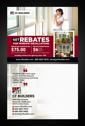 C.F. Builder Postcard Design | Postcard Design by laxman2creative