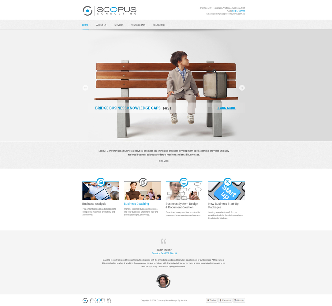 Web Design par aarsita pour Scopus Consulting | Design #4633099