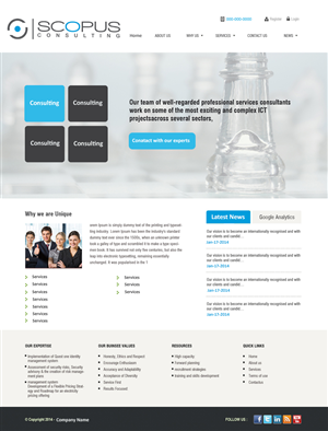 Web Design par  Ria Gupta pour Scopus Consulting | Design : #4682908