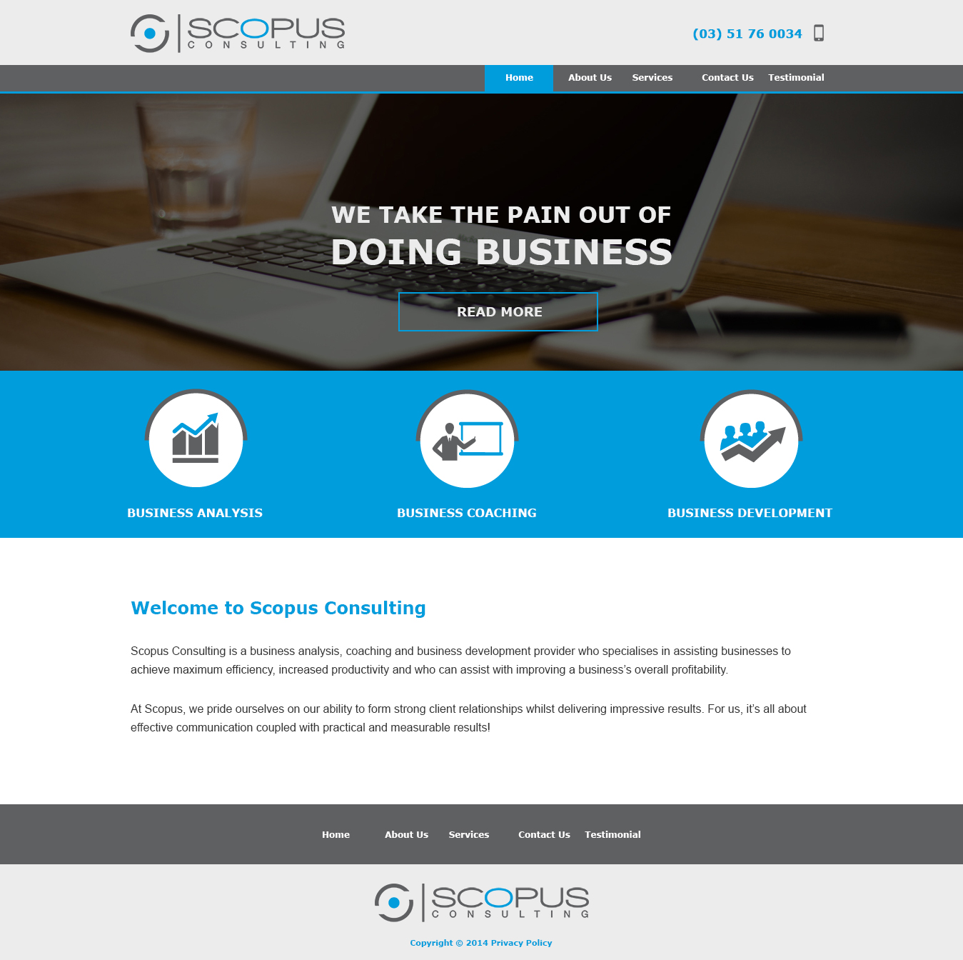Web Design par vyasarajs pour Scopus Consulting | Design #4633322